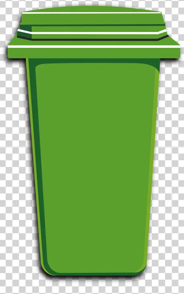 Green Trash Can PNG Transparent Background