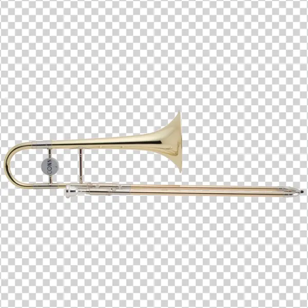 Brass Trombone Musical Instrument PNG Transparent Background