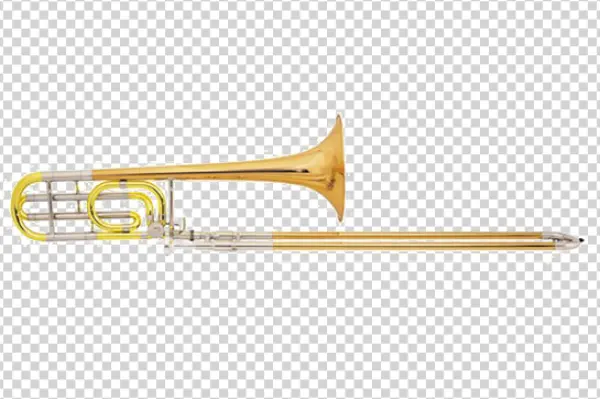 Golden Trombone PNG Transparent Background
