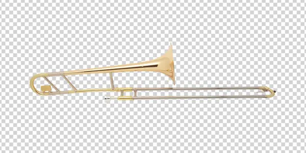 Gold Brass Trombone Musical Instrument PNG
