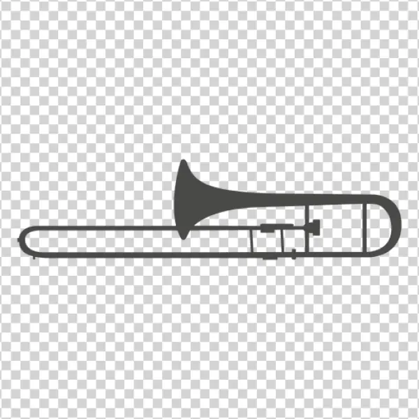 Trombone Instrument Silhouette PNG