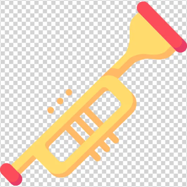 Stylized Trumpet Icon PNG Transparent Background