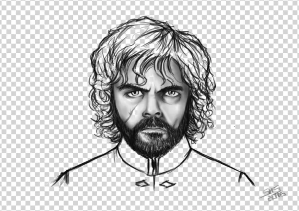 Tyrion Lannister Stylized Drawing PNG