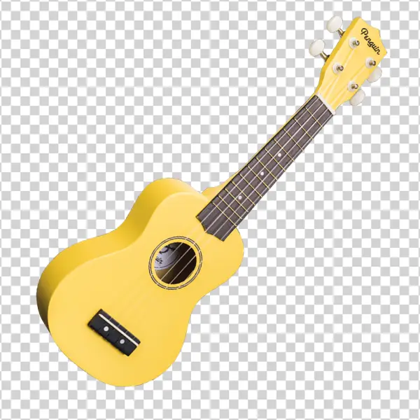 Bright Yellow Ukulele PNG Transparent Background