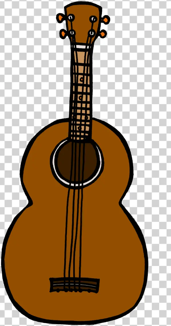 Hand-Drawn Ukulele PNG Transparent Background