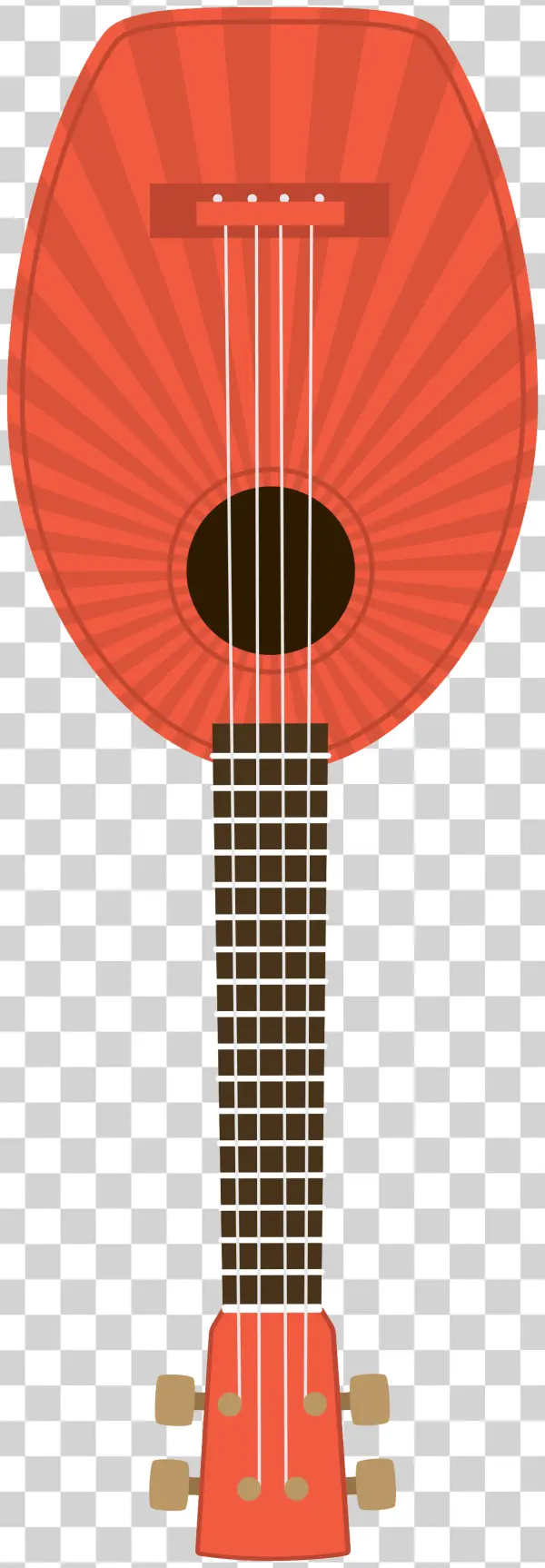 Red Ukulele PNG Transparent Background