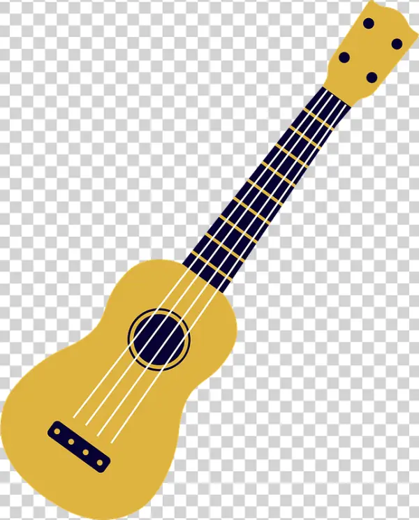 Stylized Yellow Ukulele PNG