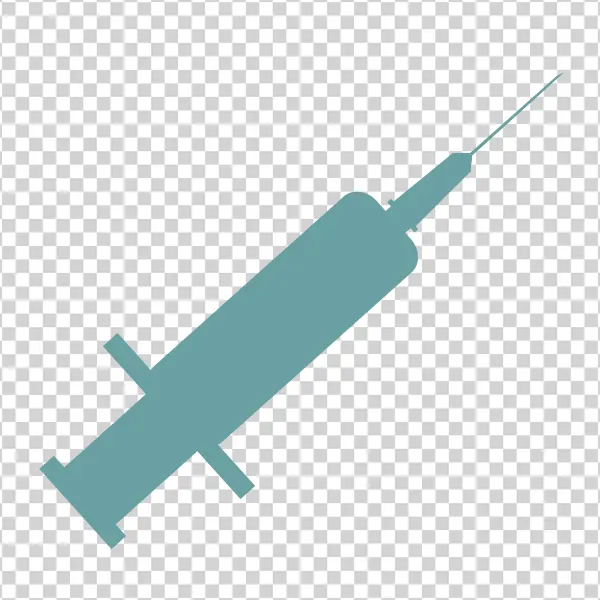 Teal Syringe Icon PNG Transparent Background