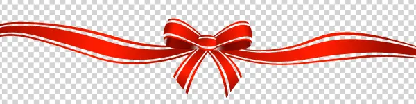 Red Gift Bow with Ribbons PNG Transparent