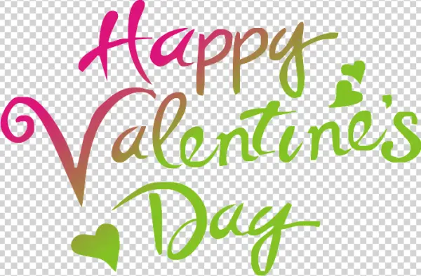 Happy Valentine's Day Text PNG