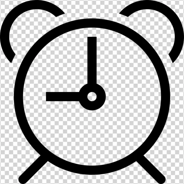 Outline Alarm Clock Icon PNG