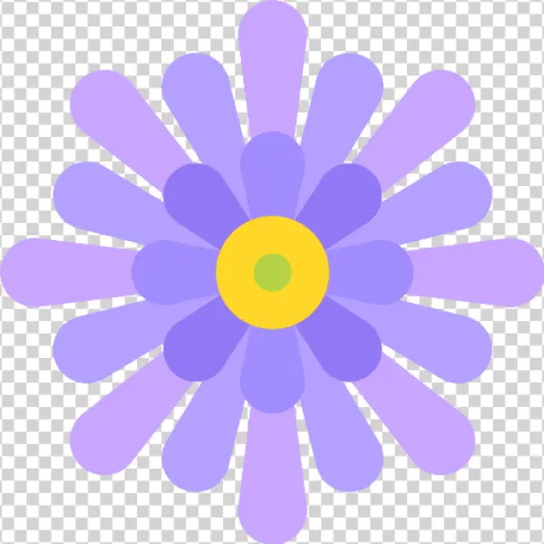 Stylized Purple Flower Icon PNG Transparent