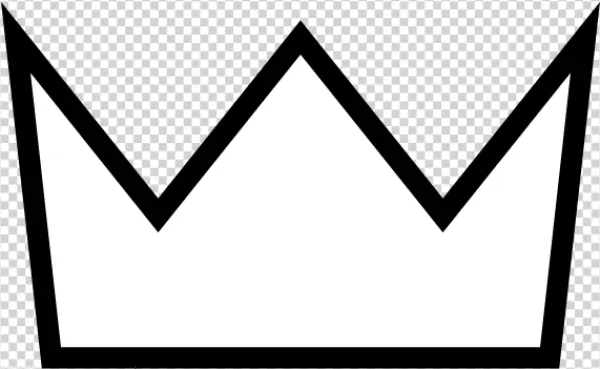 White Minimalist Crown Icon PNG