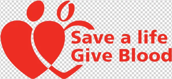 Save a Life Give Blood Logo PNG Transparent