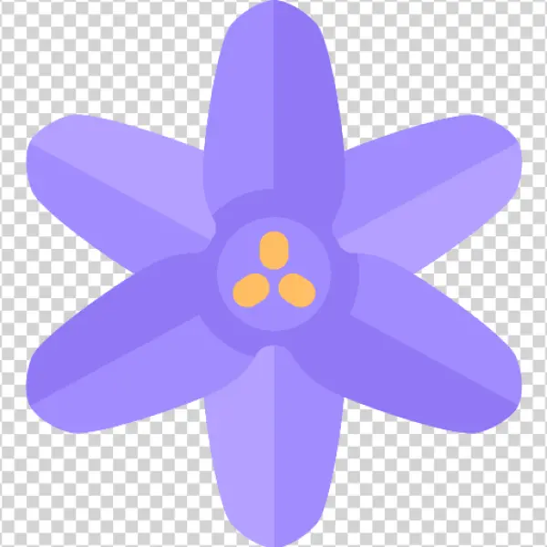 Purple Flower Icon PNG Transparent Background