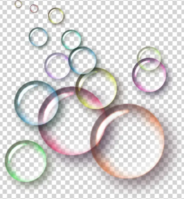 Colorful Glowing Abstract Rings PNG