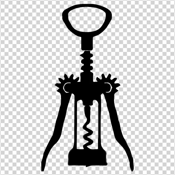 Corkscrew Silhouette PNG Transparent Background