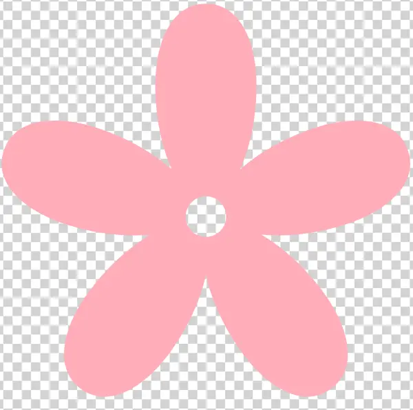 Stylized Pink Flower Icon PNG Transparent