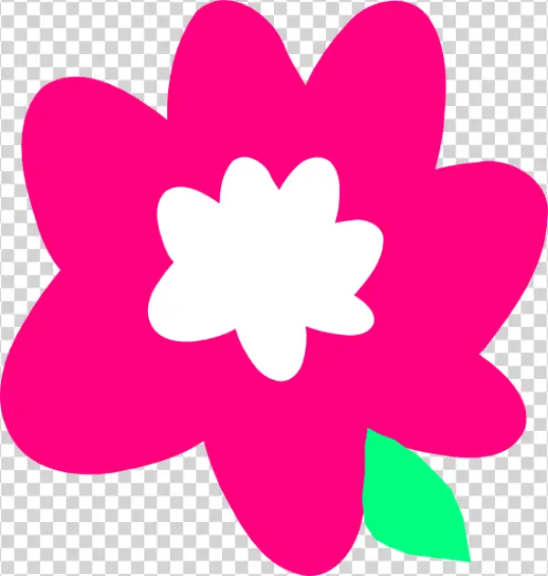 Stylized Pink Flower PNG Transparent Background