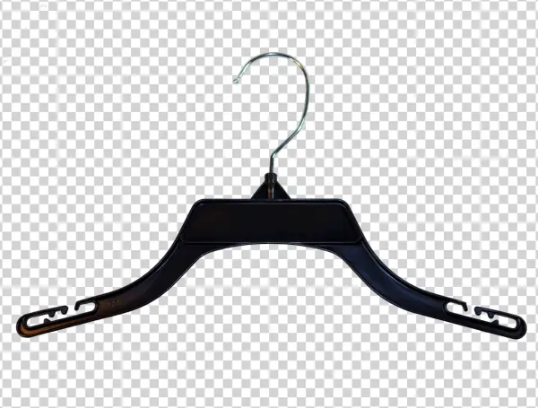 Black Plastic Clothes Hanger PNG Transparent Background