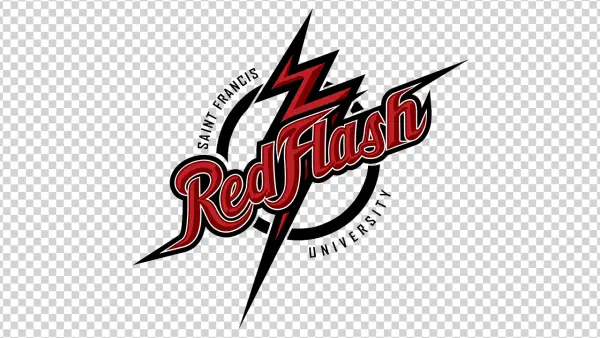 Saint Francis University Red Flash Logo PNG Transparent