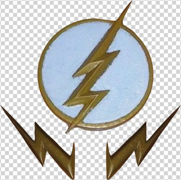 The Flash Logo and Lightning Bolts PNG Transparent Background