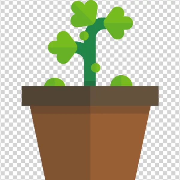 Potted Plant Icon PNG Transparent Background