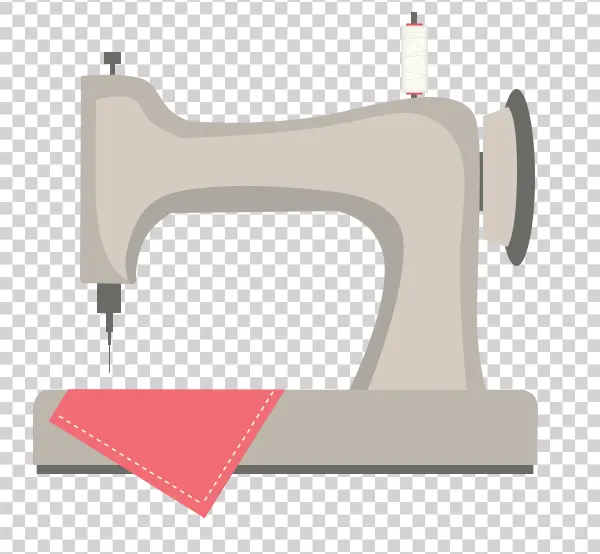 Sewing Machine Flat Design PNG Transparent Background