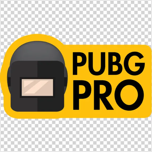 PUBG PRO Gaming Logo PNG Transparent Background