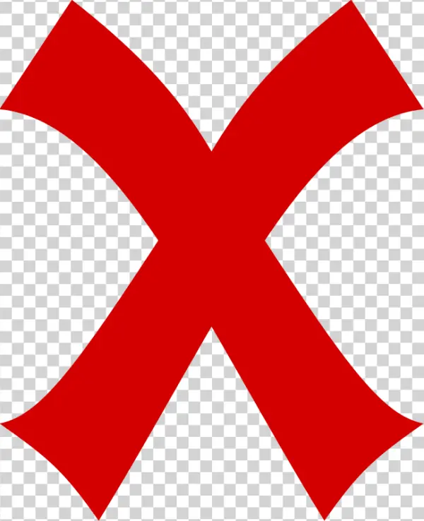 Red X Mark Transparent PNG