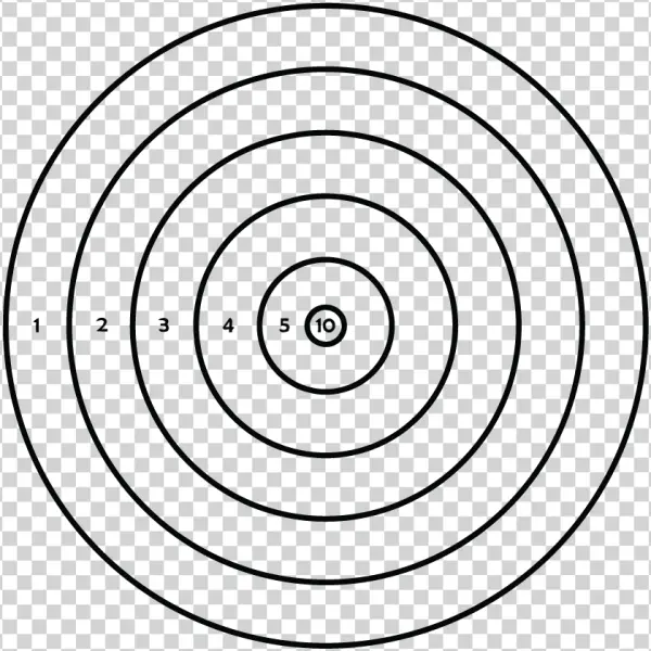 Black Shooting Target PNG Transparent Background