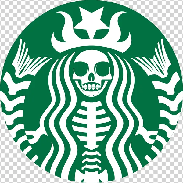 Starbucks Skeleton Siren Logo PNG Transparent Background