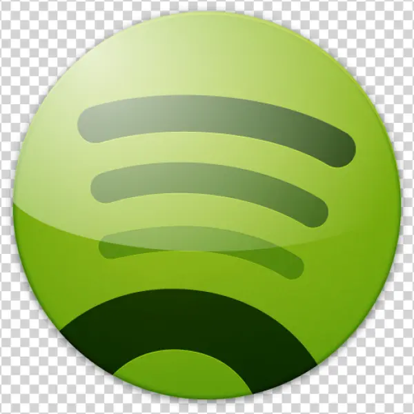Glossy Green Spotify Logo PNG