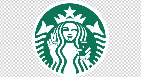 Starbucks Siren Selfie Parody Logo PNG