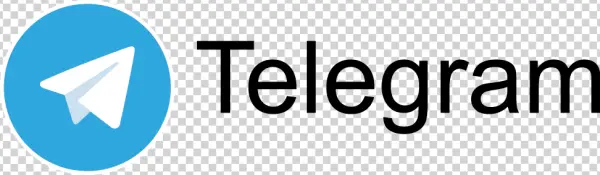 Telegram Logo and Wordmark PNG Transparent Background