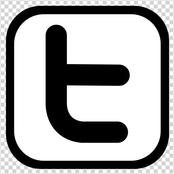 Twitter 't' Logo Icon PNG Transparent Background