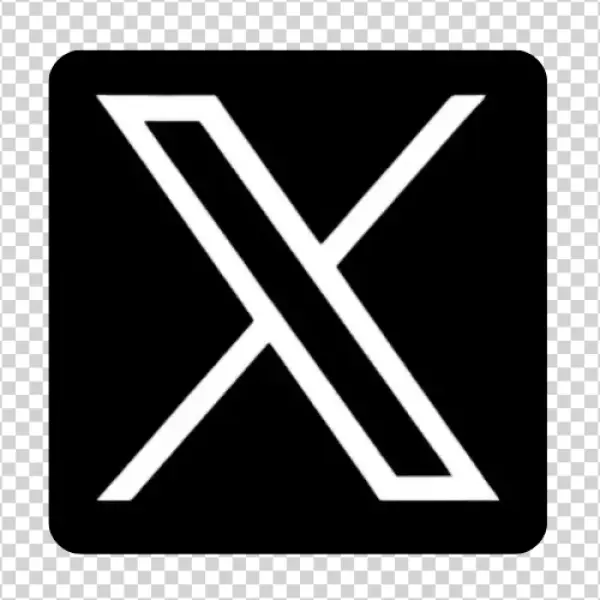 Stylized White X Symbol PNG Transparent Background