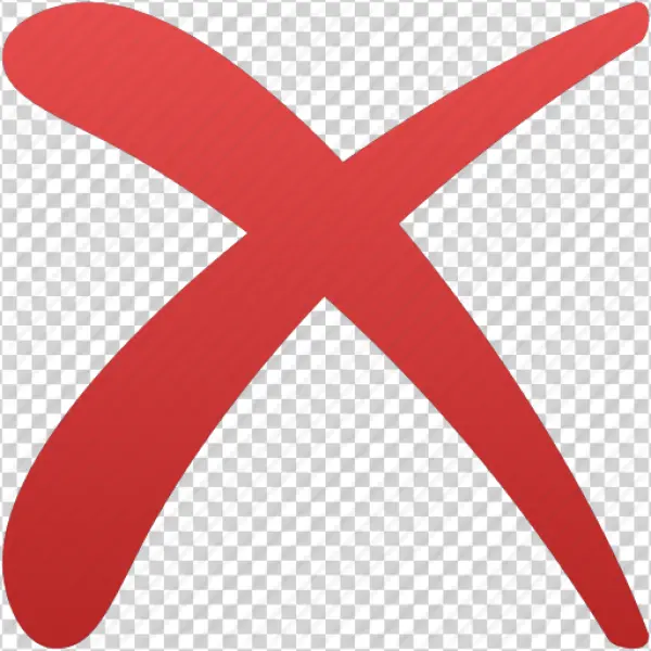 Red X Mark PNG Transparent Background