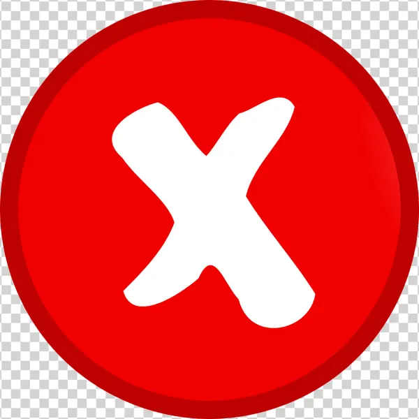 Red X Mark Icon Transparent PNG