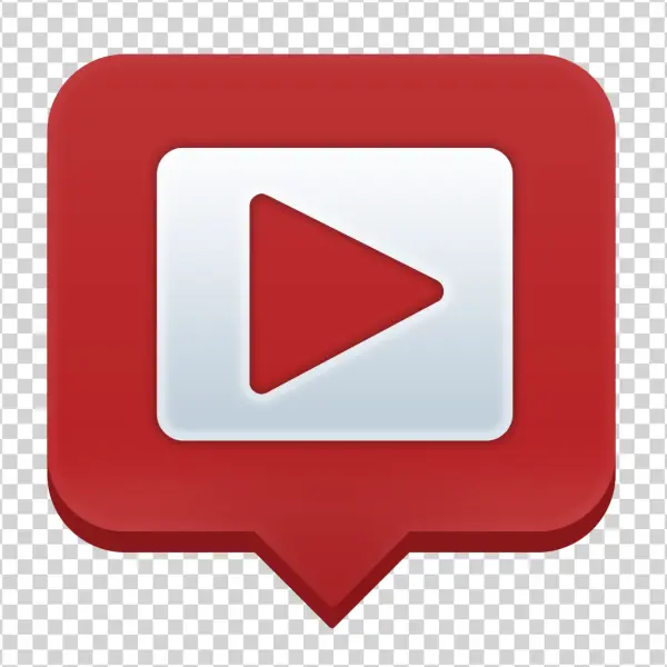 YouTube Play Button Icon PNG Transparent