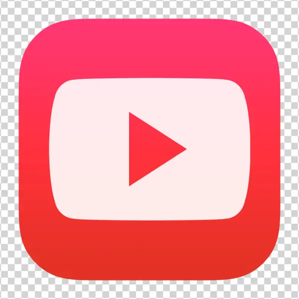 Modern YouTube Play Button Icon PNG