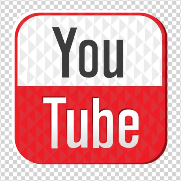 YouTube Logo Icon with Geometric Pattern PNG