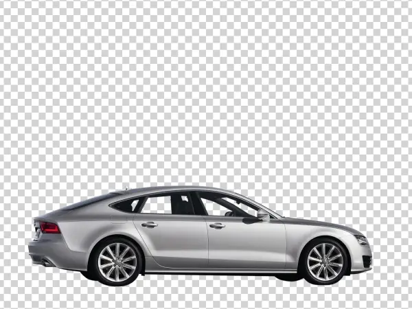 Silver Audi Sportback Car PNG Transparent Background