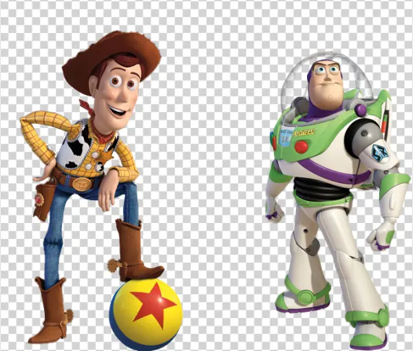 Woody and Buzz Lightyear Toy Story Characters PNG