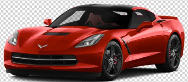 Red Corvette Sports Car PNG Transparent Background