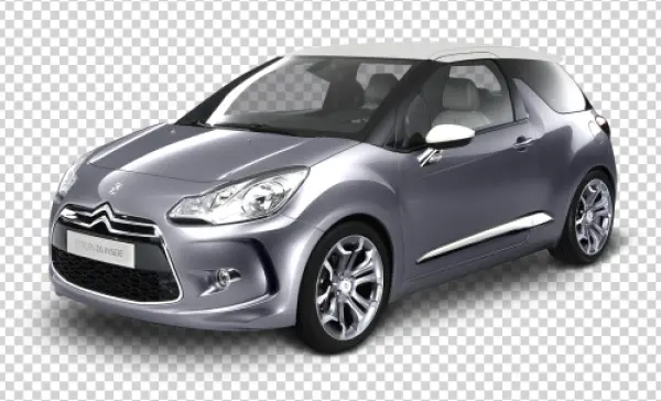 Silver Citroen DS3 Car PNG Transparent Background