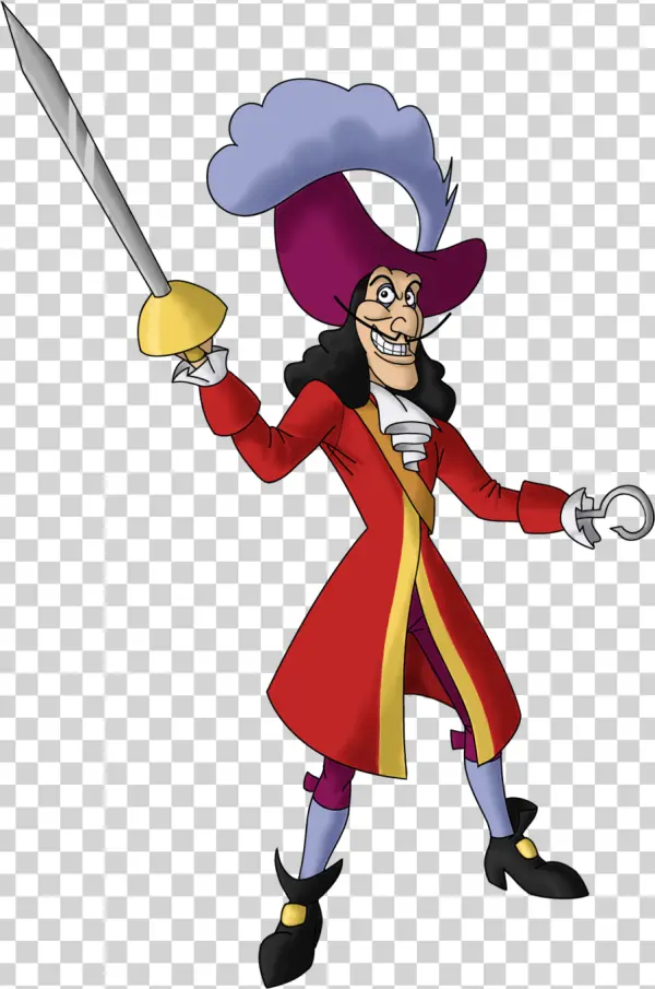 Captain Hook Cartoon Villain PNG