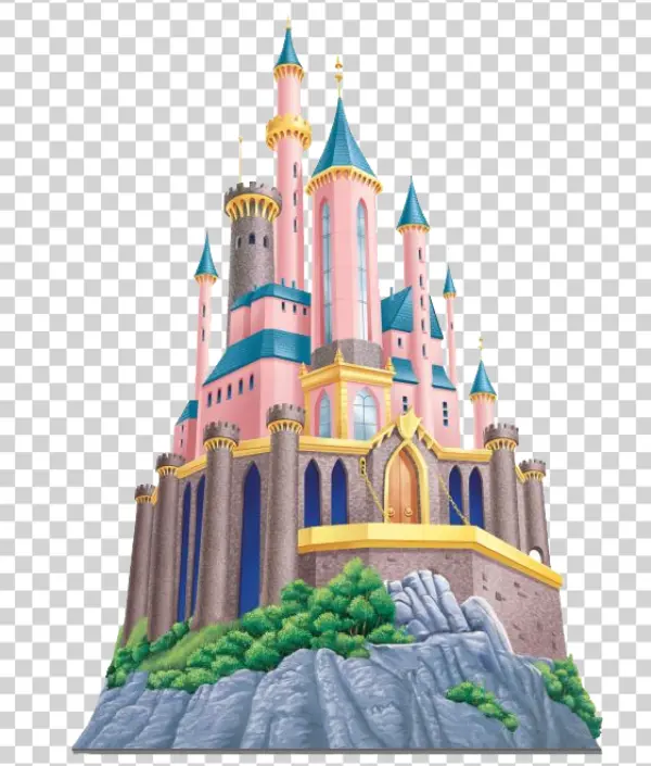 Pink Fairytale Castle PNG Transparent