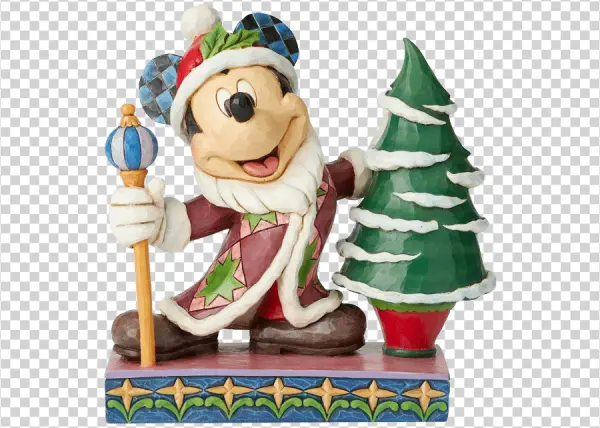Mickey Mouse Christmas Caroler Figurine PNG
