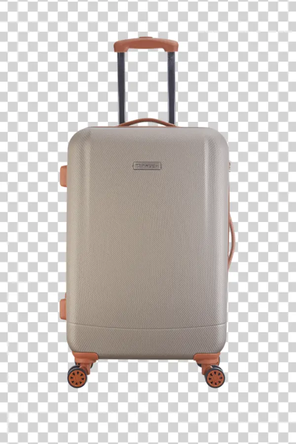 Modern Beige Hardshell Suitcase PNG Transparent